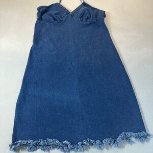 Y2K Stylish Blue Denim  Halter Dress